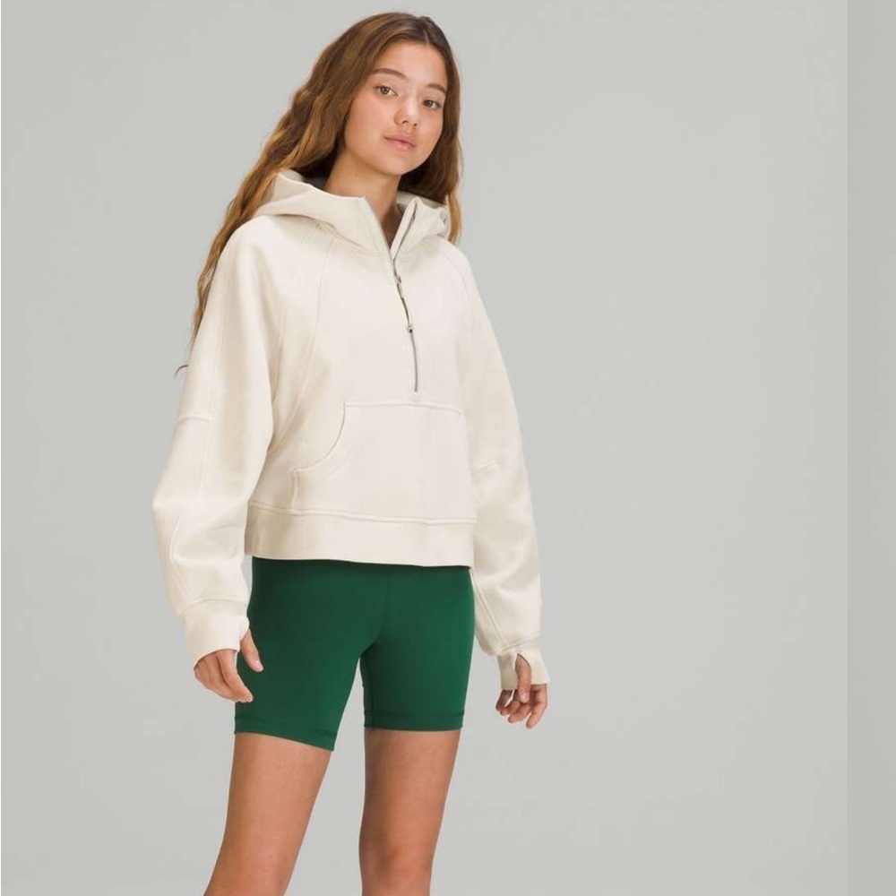 Lululemon Scuba Oversized Half-Zip Hoodie in White Opal